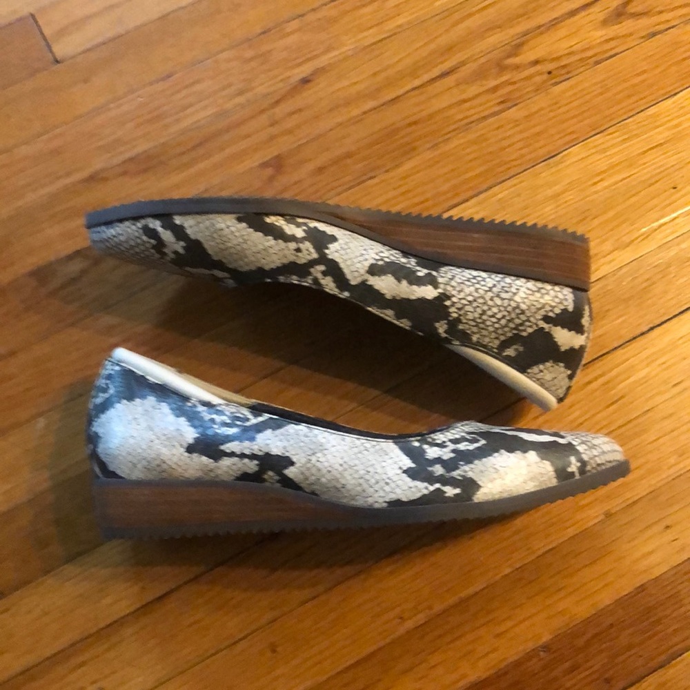 Dr Scholl’s snake print flats